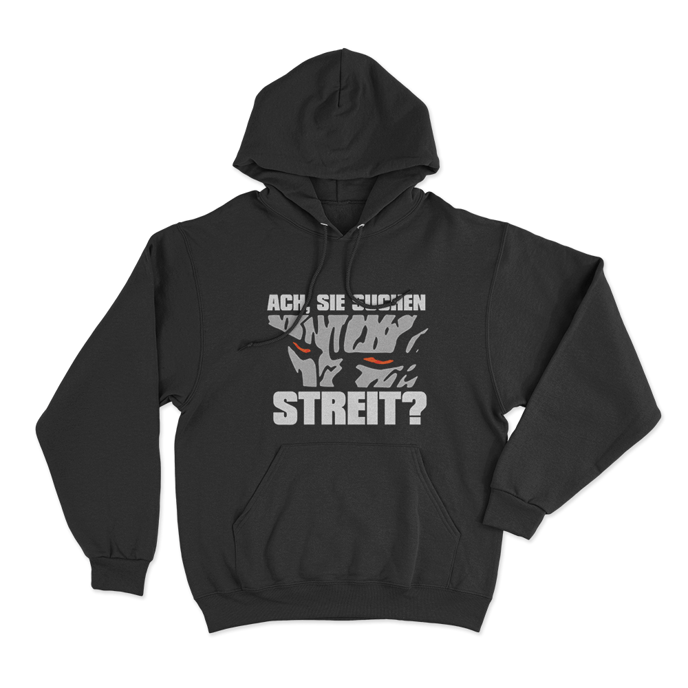 Ach Sie Suchen Streit Unisex Hoodie Black Ach Sie Suchen Streit Unisex Hoodie Black