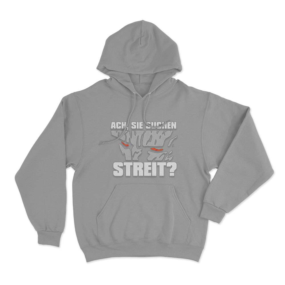 Ach Sie Suchen Streit Unisex Hoodie Grey Ach Sie Suchen Streit Unisex Hoodie Grey