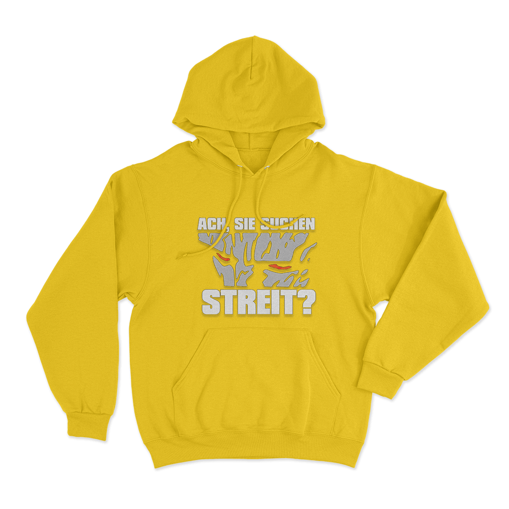 Ach Sie Suchen Streit Unisex Hoodie Yellow Ach Sie Suchen Streit Unisex Hoodie Yellow