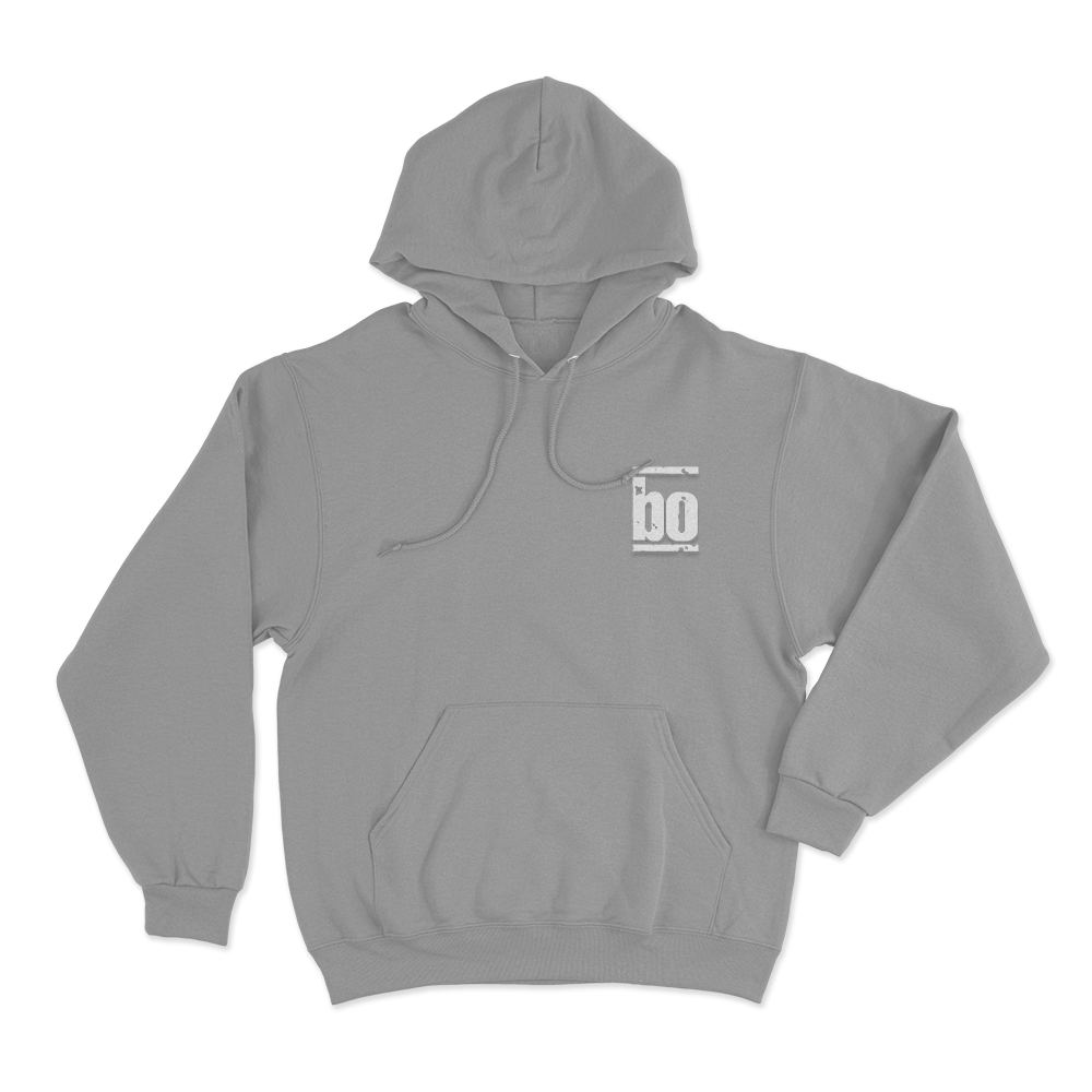 BO Vintage Logo Unisex Hoodie Grey BO Vintage Logo Unisex Hoodie Grey