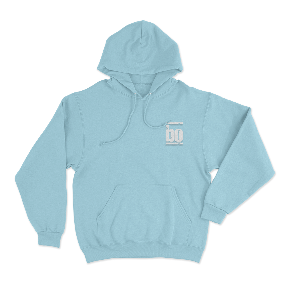 BO Vintage Logo Unisex Hoodie Sky Blue BO Vintage Logo Unisex Hoodie Sky Blue