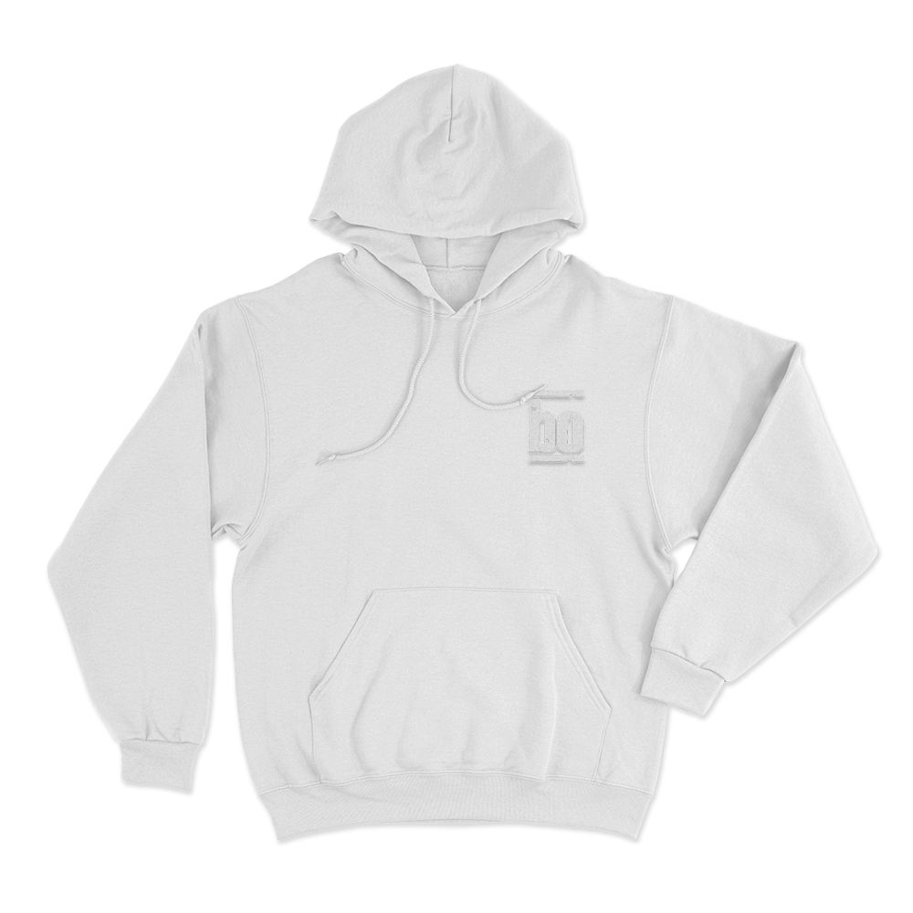 BO Vintage Logo Unisex Hoodie White BO Vintage Logo Unisex Hoodie White