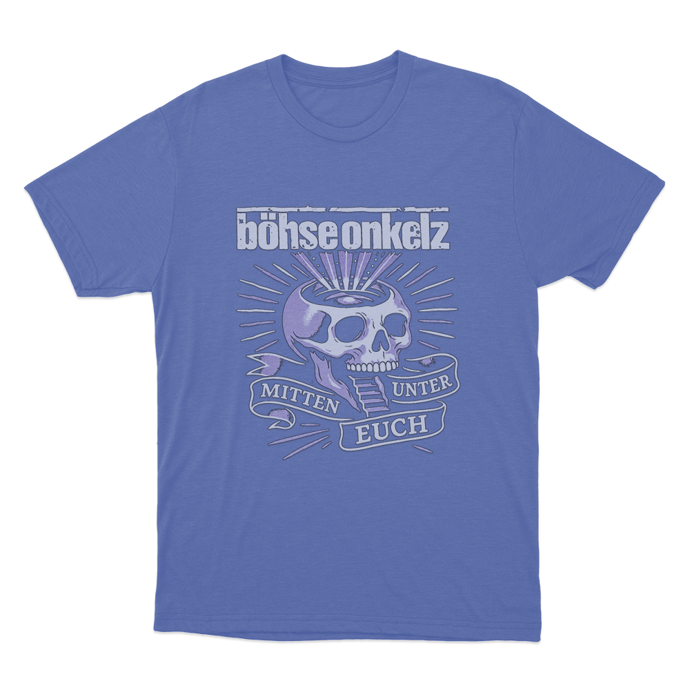 Böhse Onkelz Mitten Unter Euch Skull Unisex T Shirt Blue Bohse Onkelz Mitten Unter Euch Skull Unisex T Shirt Blue