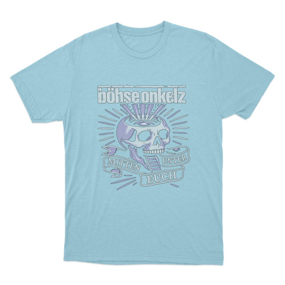 Böhse Onkelz Mitten Unter Euch Skull Unisex T Shirt Sky Blue Bohse Onkelz Mitten Unter Euch Skull Unisex T Shirt Sky Blue
