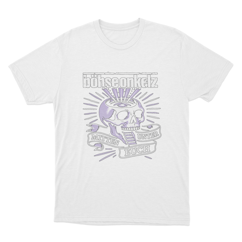 Böhse Onkelz Mitten Unter Euch Skull Unisex T Shirt White Bohse Onkelz Mitten Unter Euch Skull Unisex T Shirt White