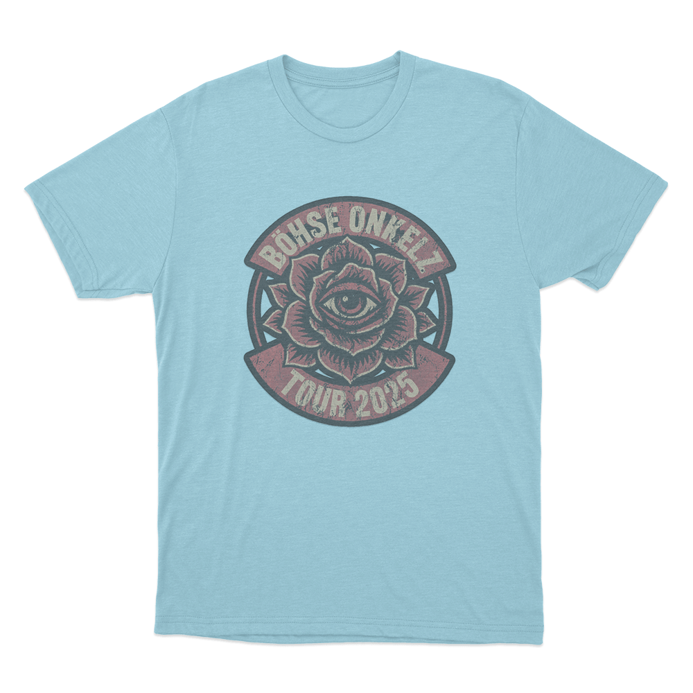 Böhse Onkelz Tour 2025 Unisex T Shirt Sky Blue Bohse Onkelz Tour 2025 Unisex T Shirt Sky Blue