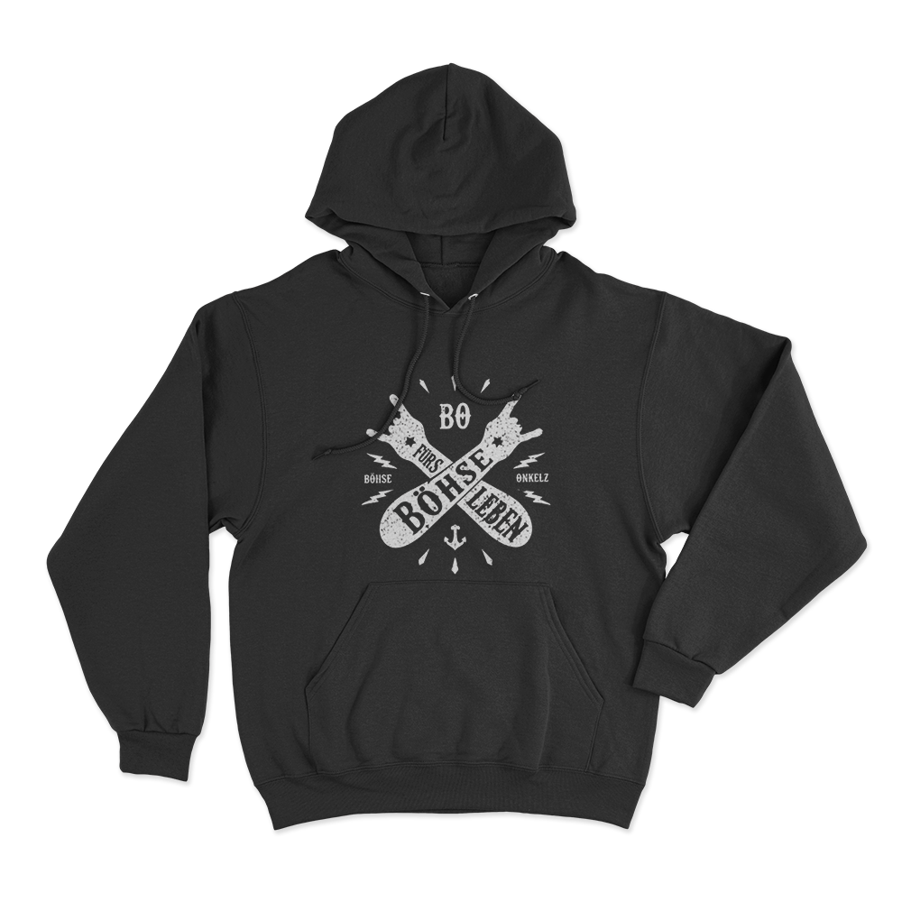 Böhse für´s Leben Salute Unisex Hoodie Black Bohse fur´s Leben Salute Unisex Hoodie Black