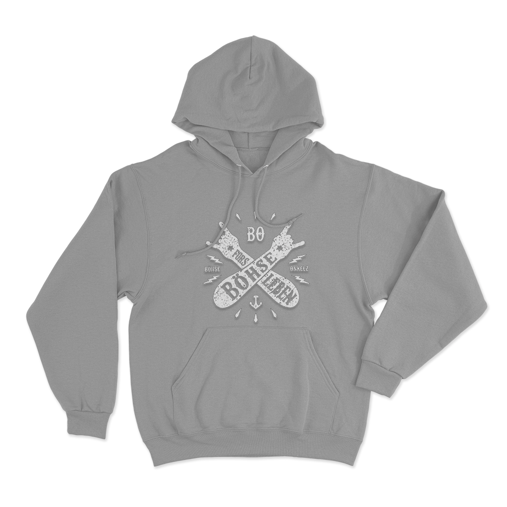 Böhse für´s Leben Salute Unisex Hoodie Grey Bohse fur´s Leben Salute Unisex Hoodie Grey