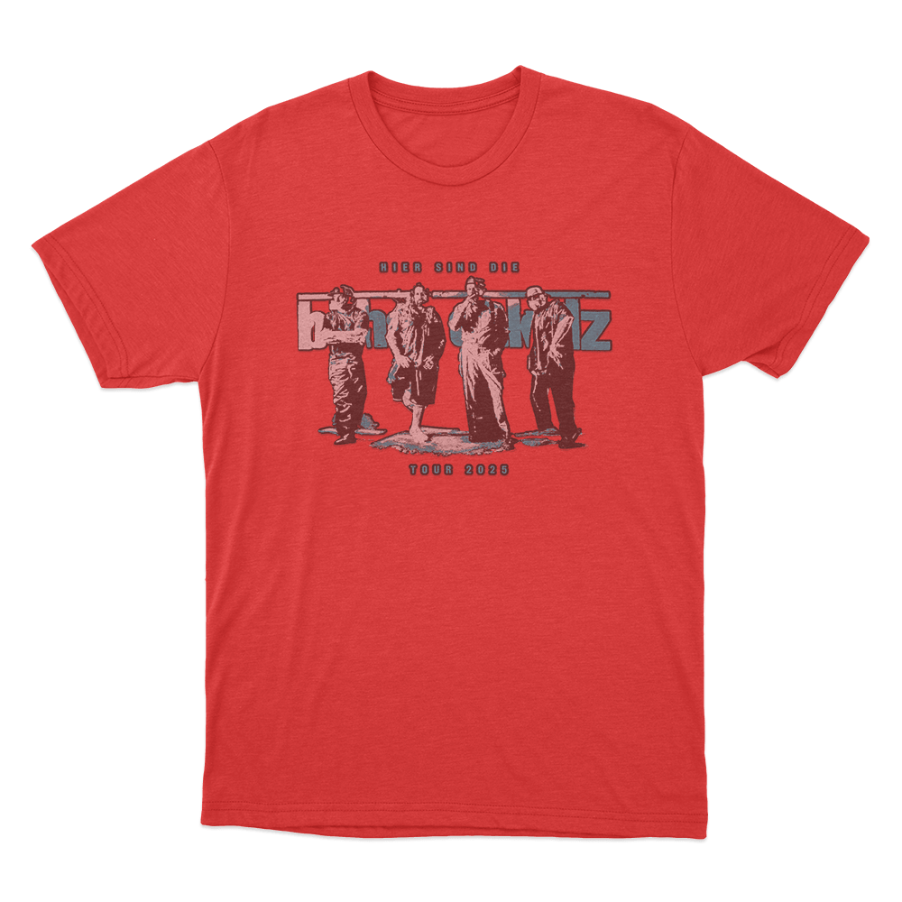Hier Sind Die Böhsen Onkelz Tour 2025 Unisex T Shirt Red Hier Sind Die Bohsen Onkelz Tour 2025 Unisex T Shirt Red